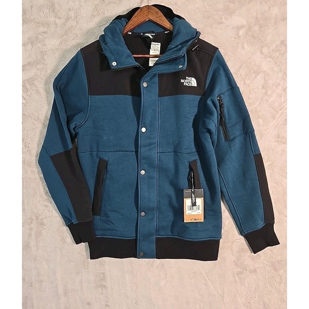The North Face Men's Highrail Fleece Jacket Relaxed Fit Midnight Petrol Size S